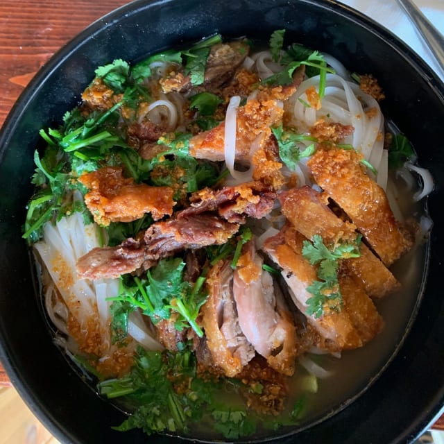 Duck noodle soup.