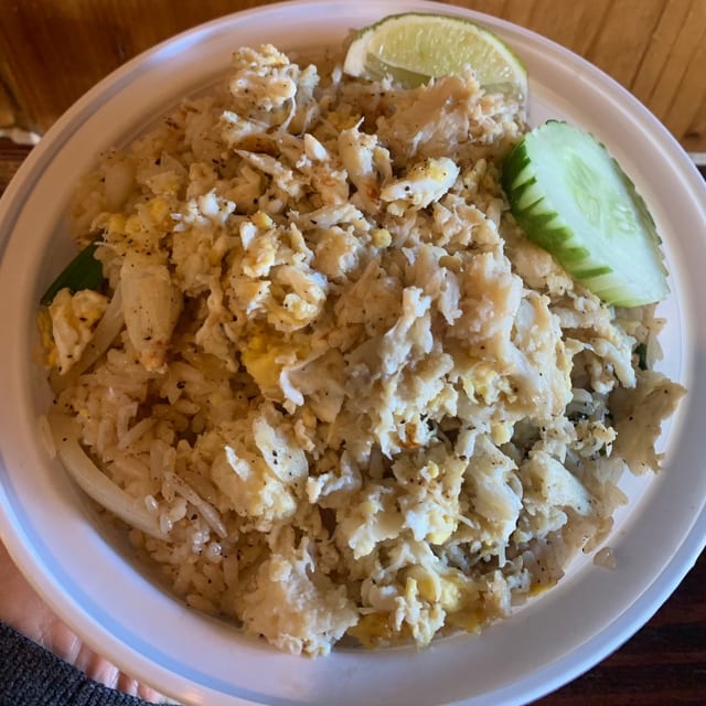 Crab meat fried rice.