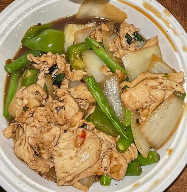 L - wok basil.