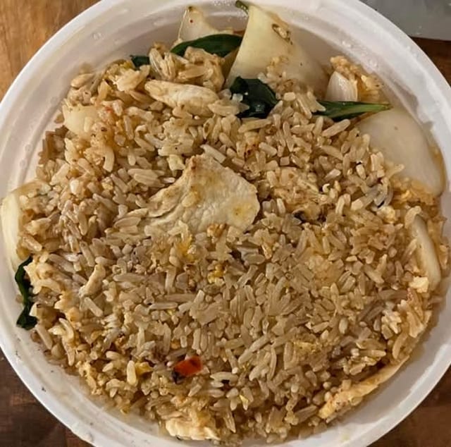 L - basil fried rice.